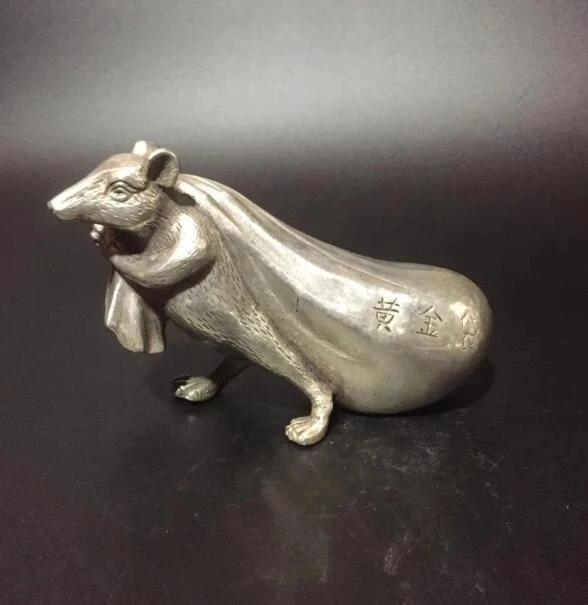 

Collection archaize white copper wealth mouse crafts statue