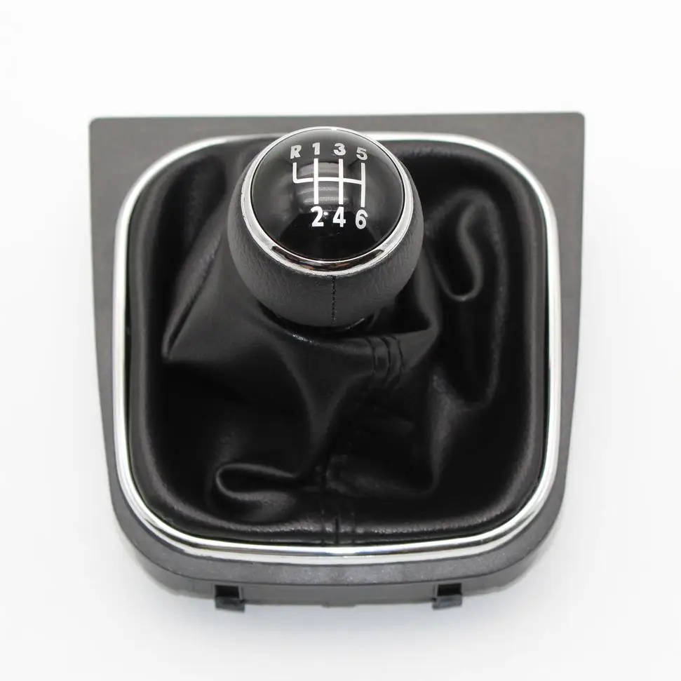 For VW EOS 2009 2010 2011 2012 2013 Car-Stying 6 Speed Car Stick Gear Shift Knob With Leather Boot