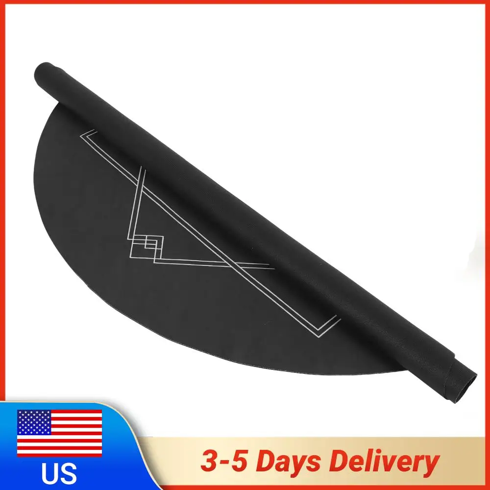 

120x120cm Poker Table Top Layout Water-Repellent Round Poker Mat Hemmed Edges with Rubber Grip Matting for Gaming Everywhere