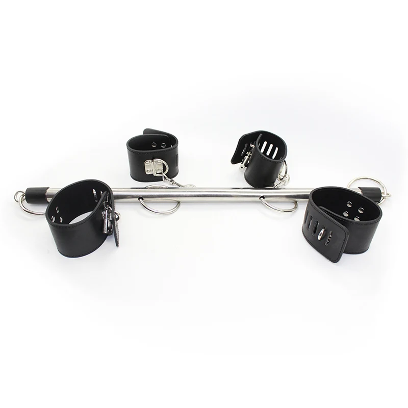 Metal Spreader Bar With Handcuffs Anklecuffs Bdsm Sex Bondage Set Erotic Toys Adult Products Bed Restraints Sex Toys for Woman