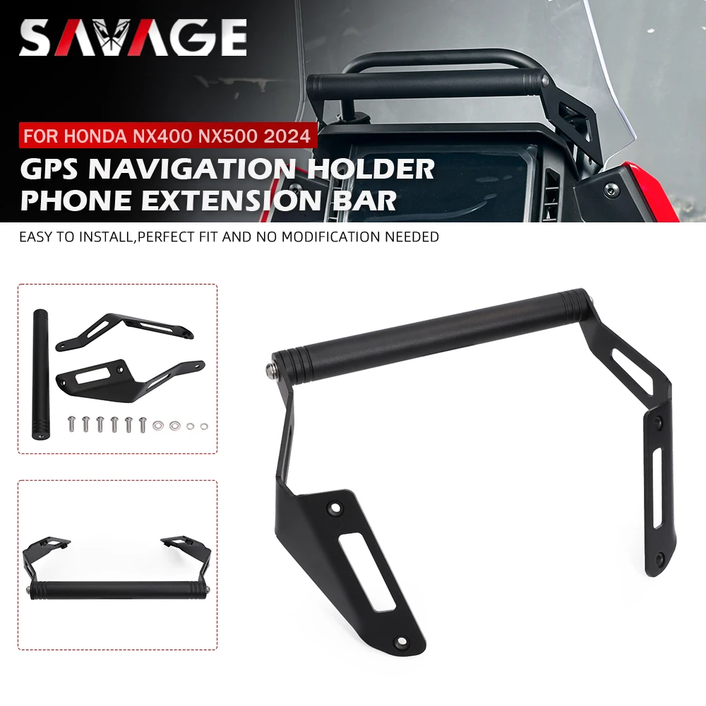 

Motorcycle 22mm Extension Bar Phone Bracket Holder For Honda NX400 NX500 2024 NX 400 500 GPS Navigation Support Stand Cross Bar