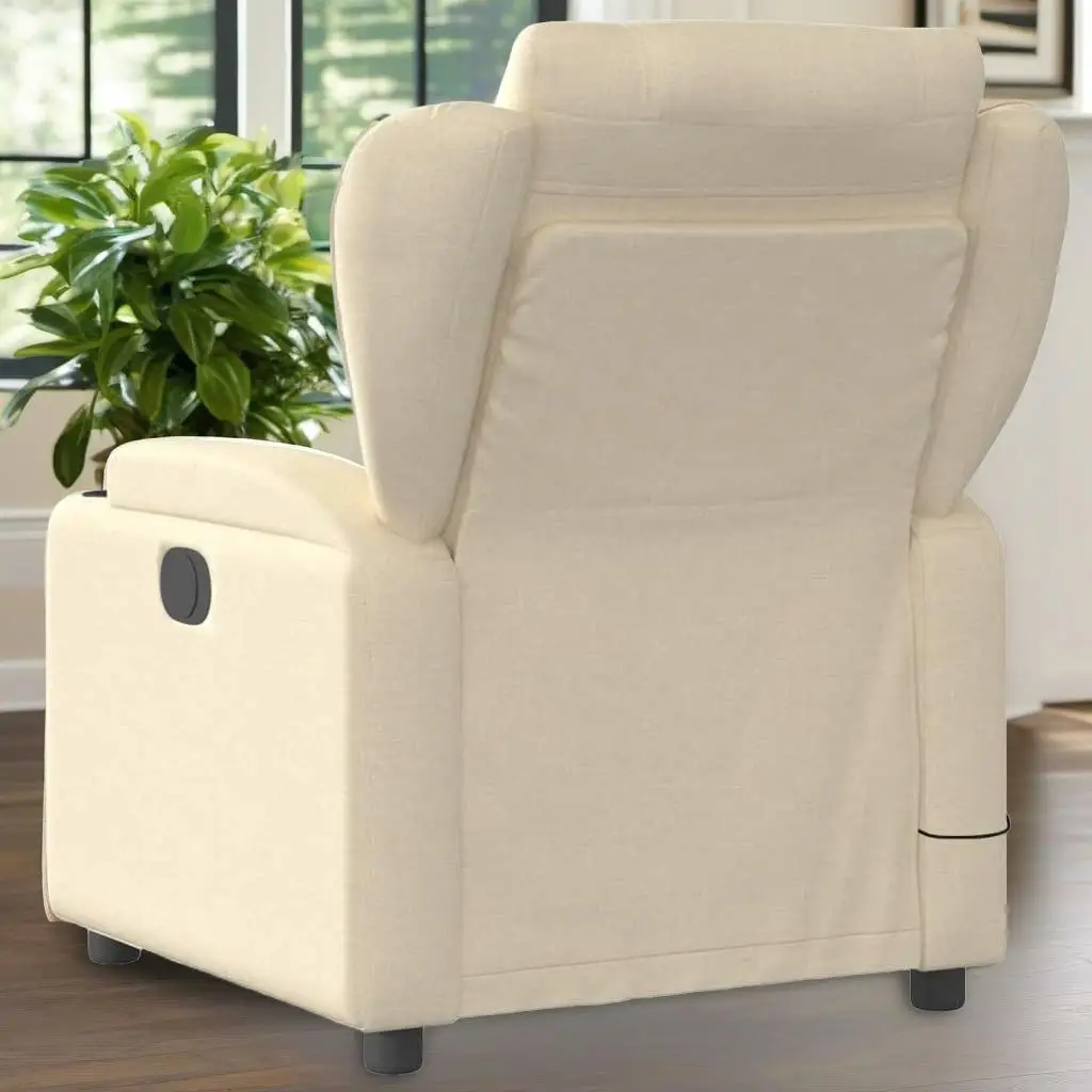 

Cozy Cream Fabric Massage Recliner Chair for Relaxation