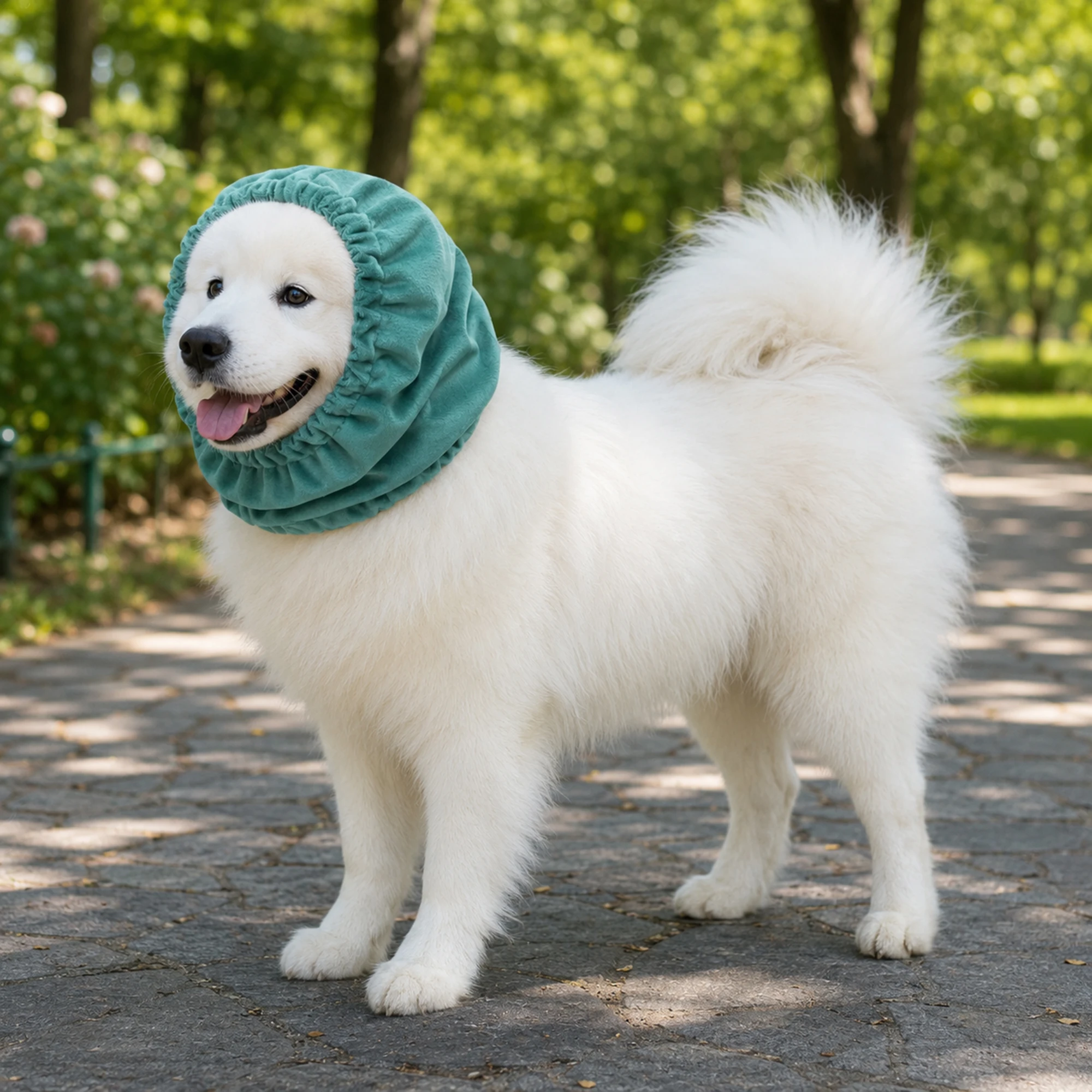 Dog Headgear, Pet Noise‑Proof Ear Muffs, Windproof Warm Dog Ear Covers, Stretch Calming Head Wrap For Travel & Outdoor Use