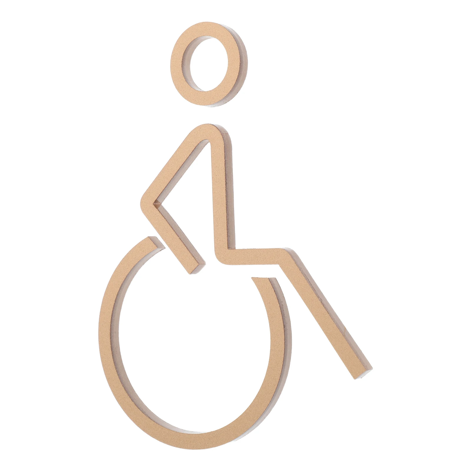 Bagno per porta Simbolo per disabili Segni di identificazione per bagno in acrilico per sedia a rotelle Materiale facile per disabili