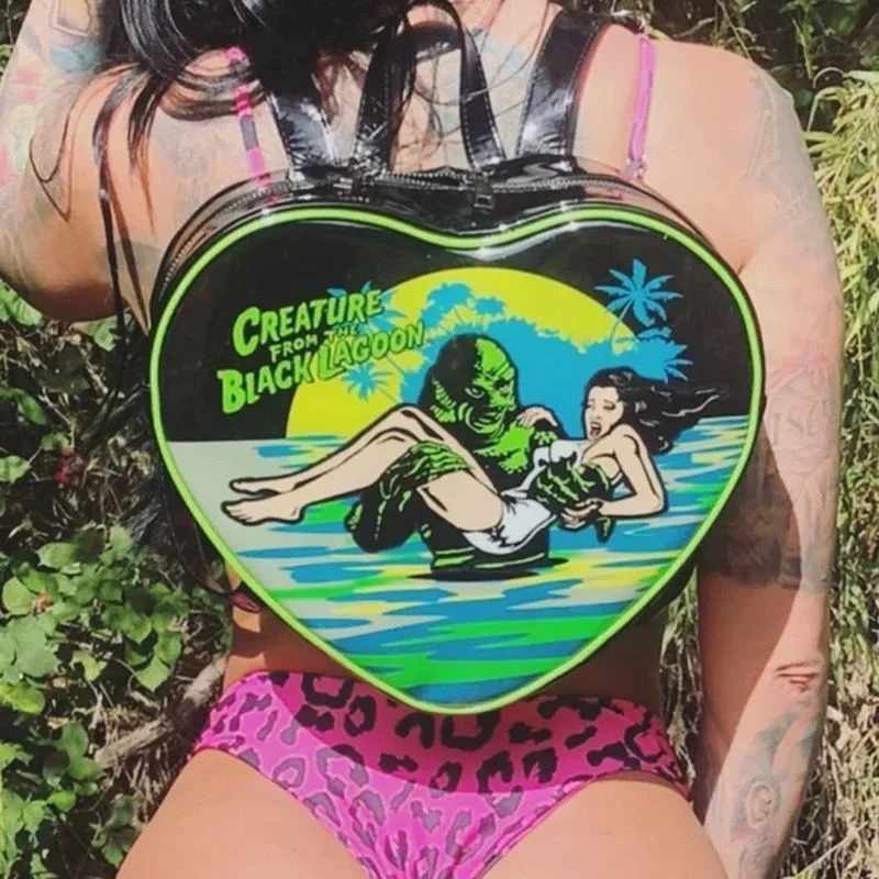 Sac à dos gothique Y2K pour femme, sac gothique pour femme, sac punk pour rebelles, mini cœur, sac tête de mort, cadeau cercueil