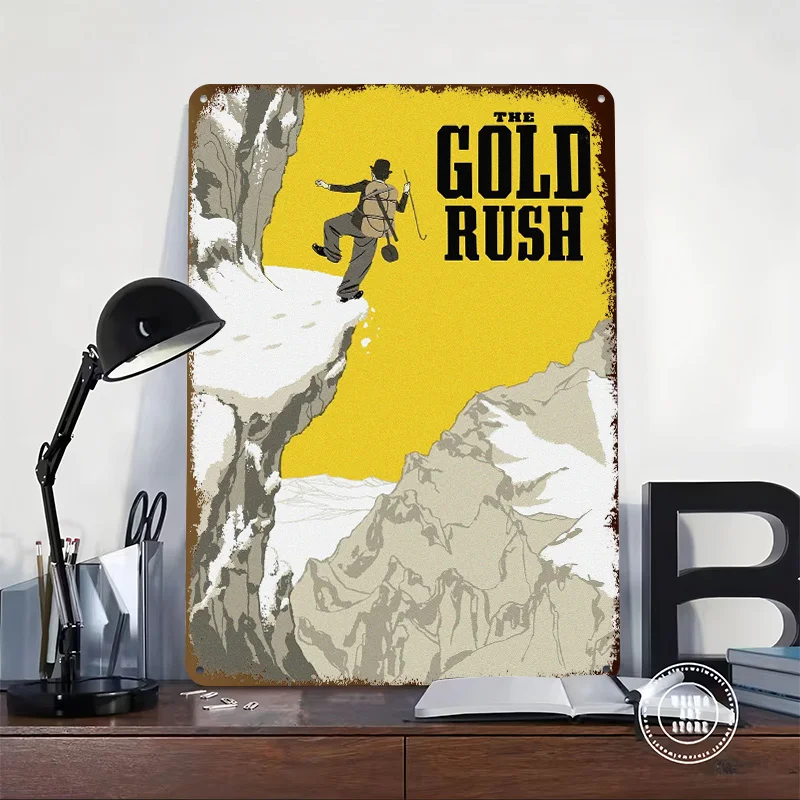 The Gold Rush Tinplate Poster Customized Wall Art Vintage Metal Signs Retro Plates for Decoration Bedroom Office Decor Room Home
