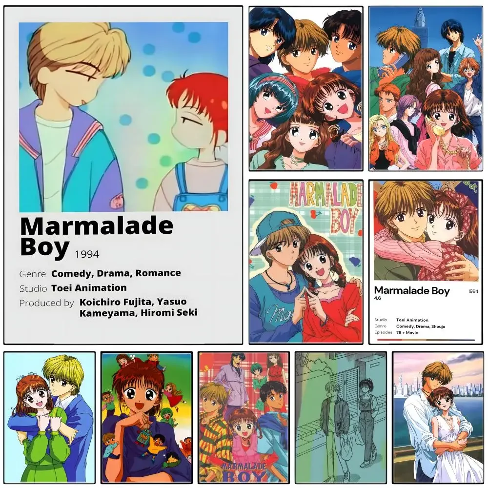 90s Shoujo Anime M-Marmalade B-Boy Poster Self-adhesive Art Waterproof Paper Sticker Coffee House Bar Room Wall Decor