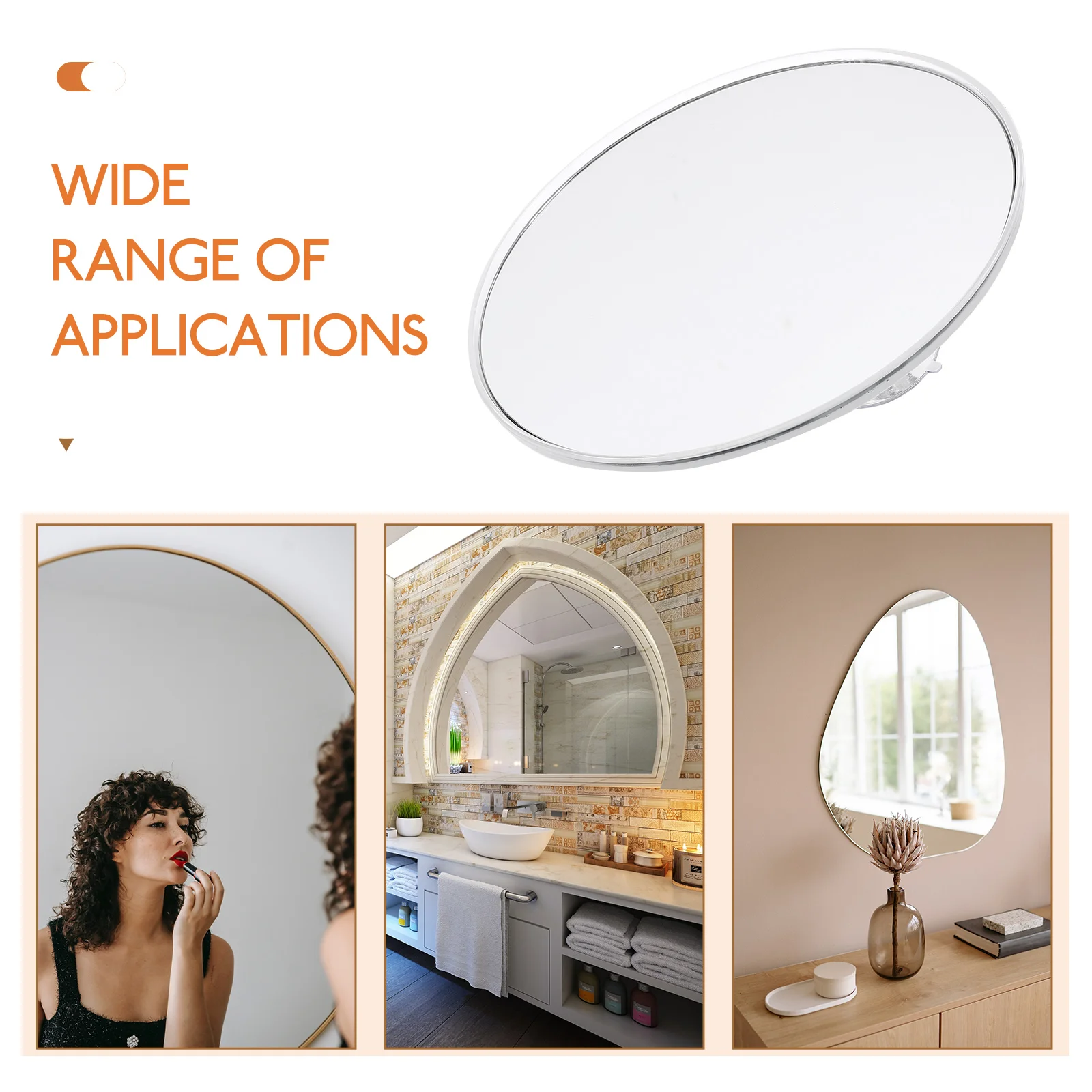 Ventosa Vanity Mirror Decor Travel Make Makeup con cosmetici bagno in plastica donna casa portatile