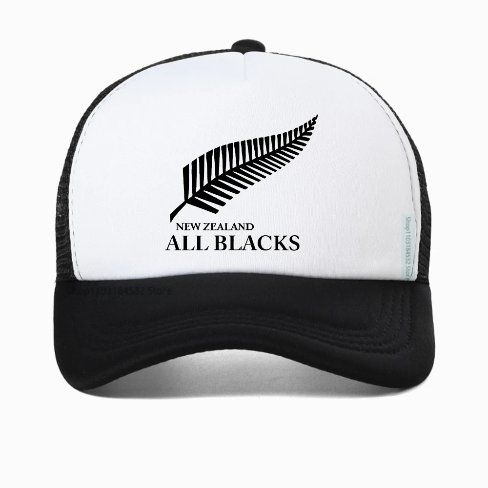 

New Zealand Letter Feather Printed baseball cap Men's Summer Fashionable Casual caps Breathable adjustable sport hat mesh hats