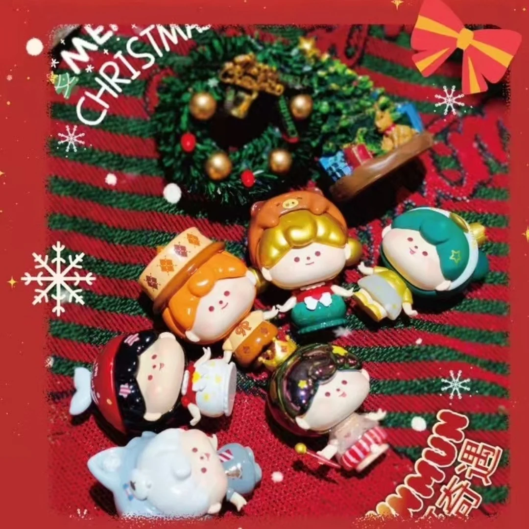 

Munmun'S Christmas Series Pop Bean Blind Box Toy Trendy Display Collectible Figure Gift In Stock Surprise Box Desktop Decoration