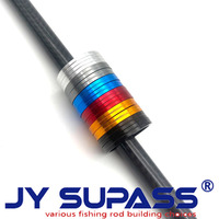 JY SUPASS 5pcs R3 wind check fishing rod custom trim ring for rod building Rod Building Aluminum Rings  wind check