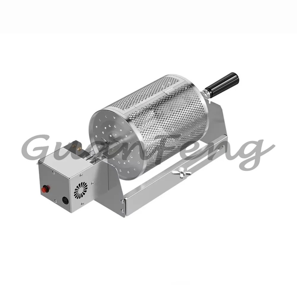 Automatic Rotating Drum BBQ Grill Mesh Round Barbecue Basket Outdoor Camping Roll Grill for Food Roasting