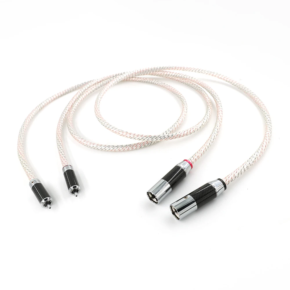 Par de cables de interconexión equilibrados XLR serie Nordost Valhalla con enchufe XLR de fibra de carbono Cable equilibrado de Audio macho a hembra de 3 pines