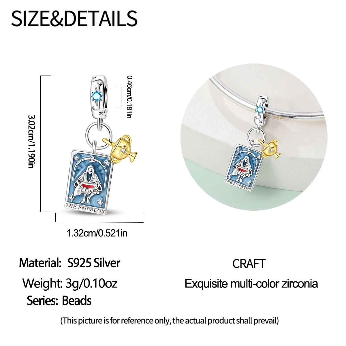 سحر الأصلي 925 فضة الإمبراطور الكأس المقدسة قلادة الخرز صالح سوار Diy غرامة هدية المرأة حساسة مجوهرات الإكسسوار