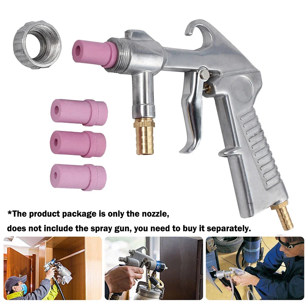 10pcs 4.5/5/6/7mm Ceramic Sandblaster Nozzle Tips Sand Blaster Accessories Pink -=Ceramic -=Nozzles -=Sandblasting Tool