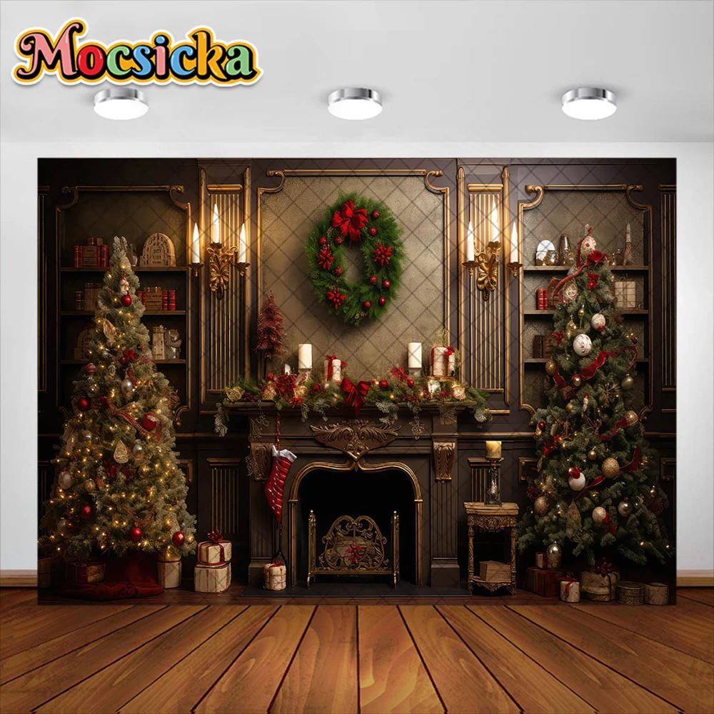 Fondo de fotografía de Navidad rosa decoración de tienda de dulces de Navidad retrato de familia retrato de vacaciones foto telón de fondo accesorios de estudio