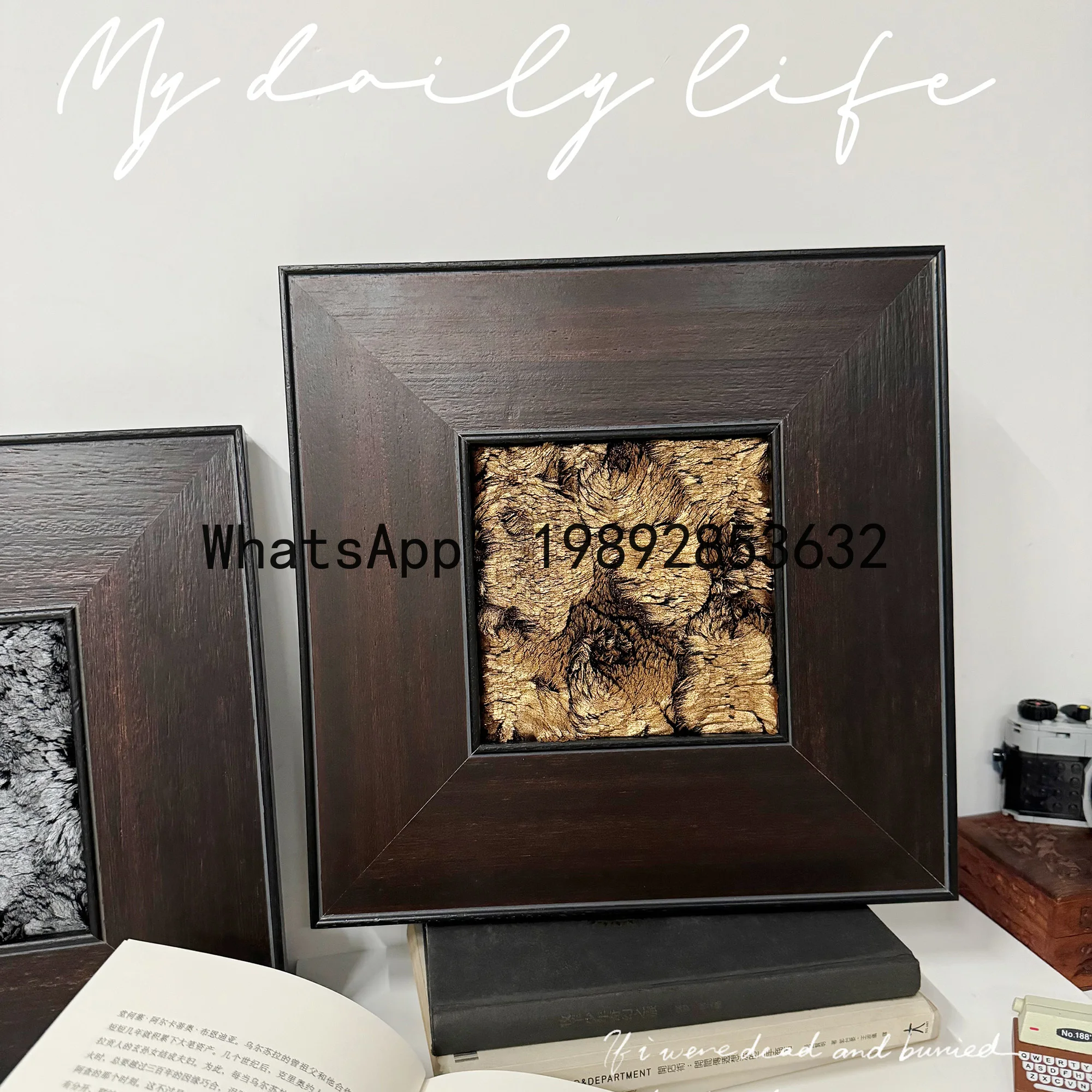 Three-dimensional Fur Decorative Painting Background Wall Decoration Photo Frame Pendant Square Hanging Picture Room Decor