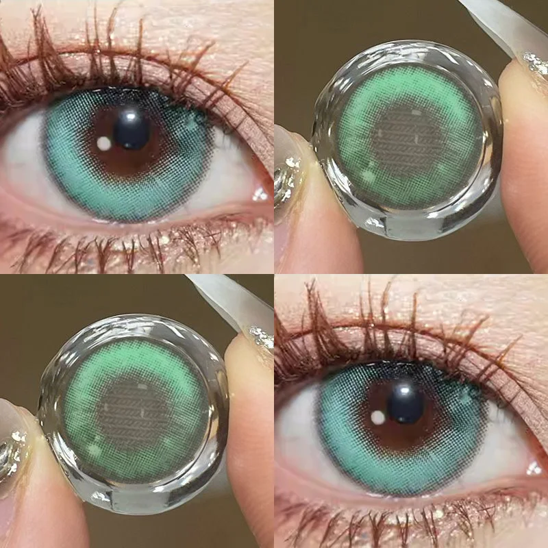 2Pieces Color Contact Lenses Bling Pupil Beauty Cosplay Color Circle Lens Yearly Galaxy Colour Contacts with Box