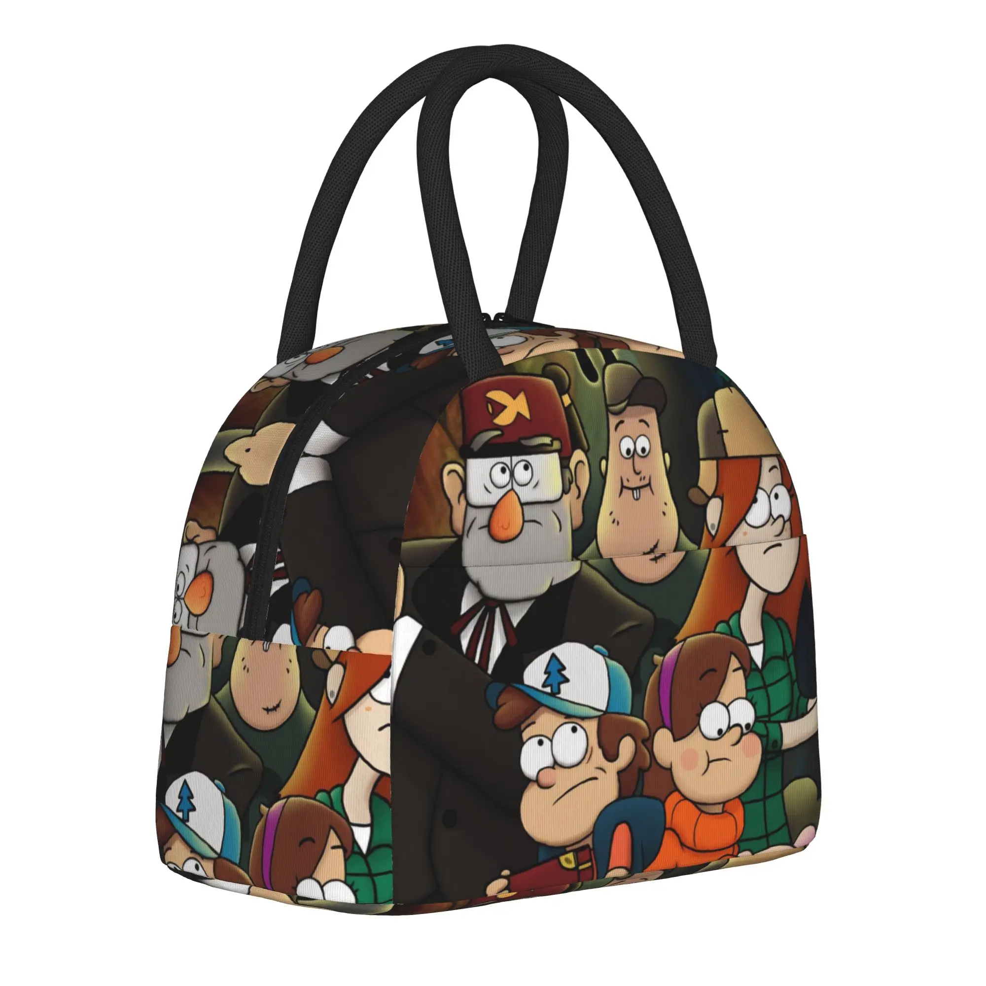 G-Gravity Falls Insulated Lunch Bag for Men Women  Storage Food Box Reusable Cooler Thermal Lunch Boxes For Work
