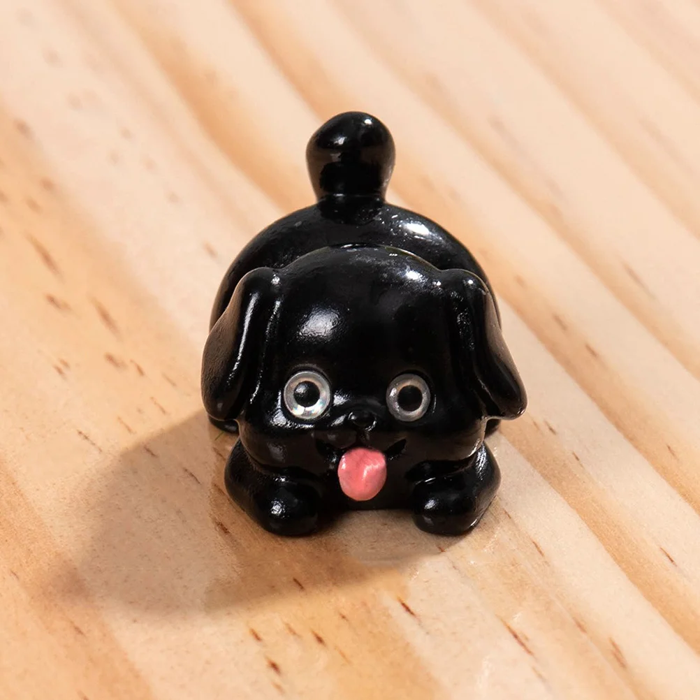 

12Pcs Detailed Mini Black Dog and Cat Resin Statues for Miniature Landscaping Fairy Garden DIY Terrarium Craft Moss Garden Decor