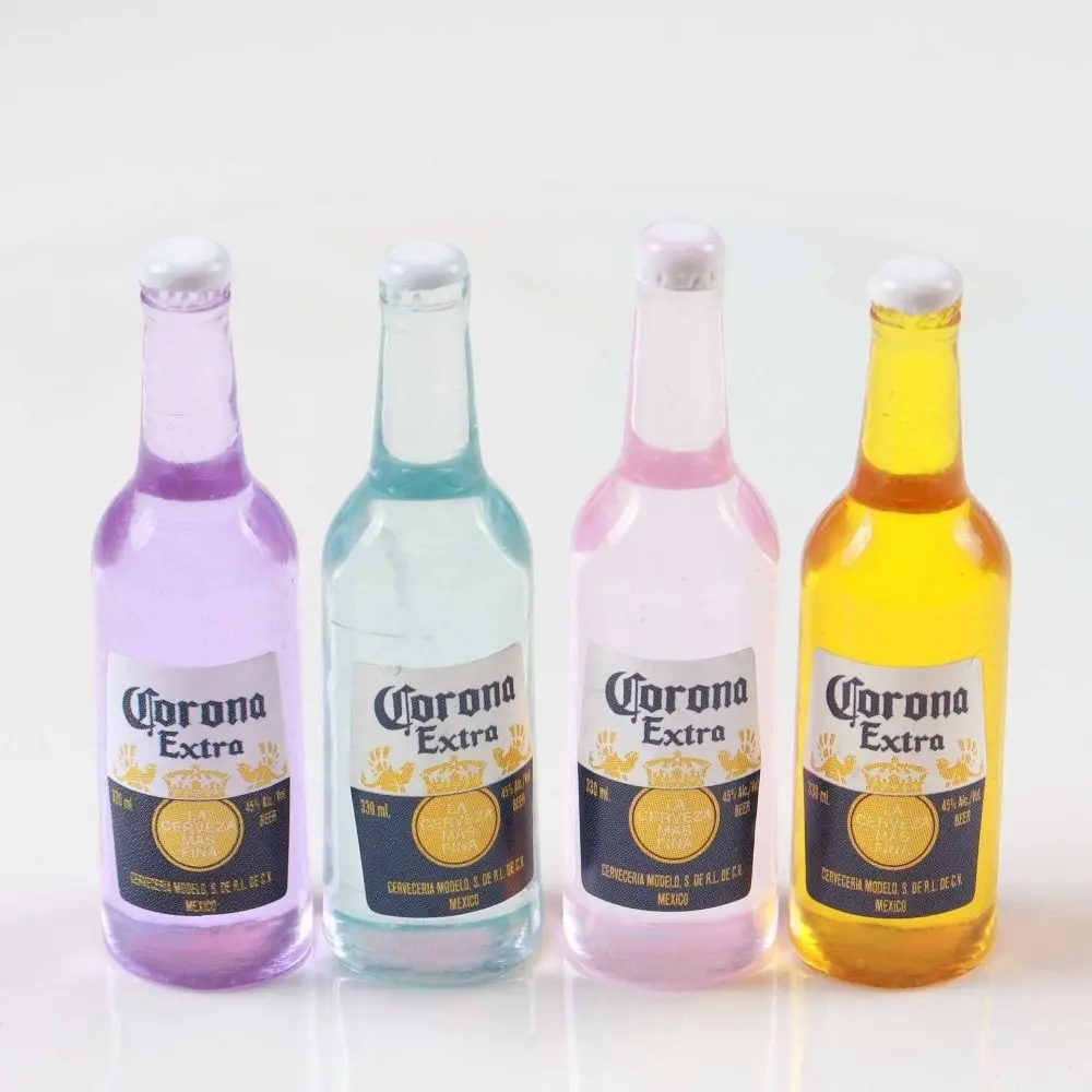 3pcs Simulation Wine Bottle Model Mini Miniature Wine Miniature Beer Bottle Cute Drink Bottles Mini Wine Bottle