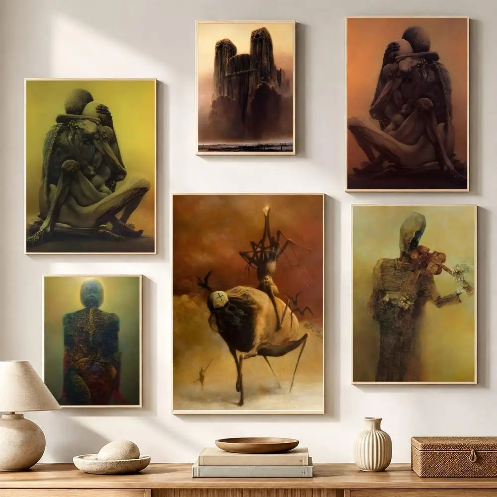 Artist Z-Zdzisław Beksinski Poster High-definition waterproof stickers, suitable for home décor, gifts, and holiday decorations