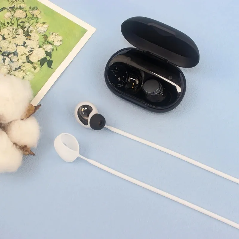 

Silicone Anti-Lost Rope Hanging Neck Lanyard Compatible For Anker SoundCore Space A40 Bluetooth-compatible Earphone Cord Strap