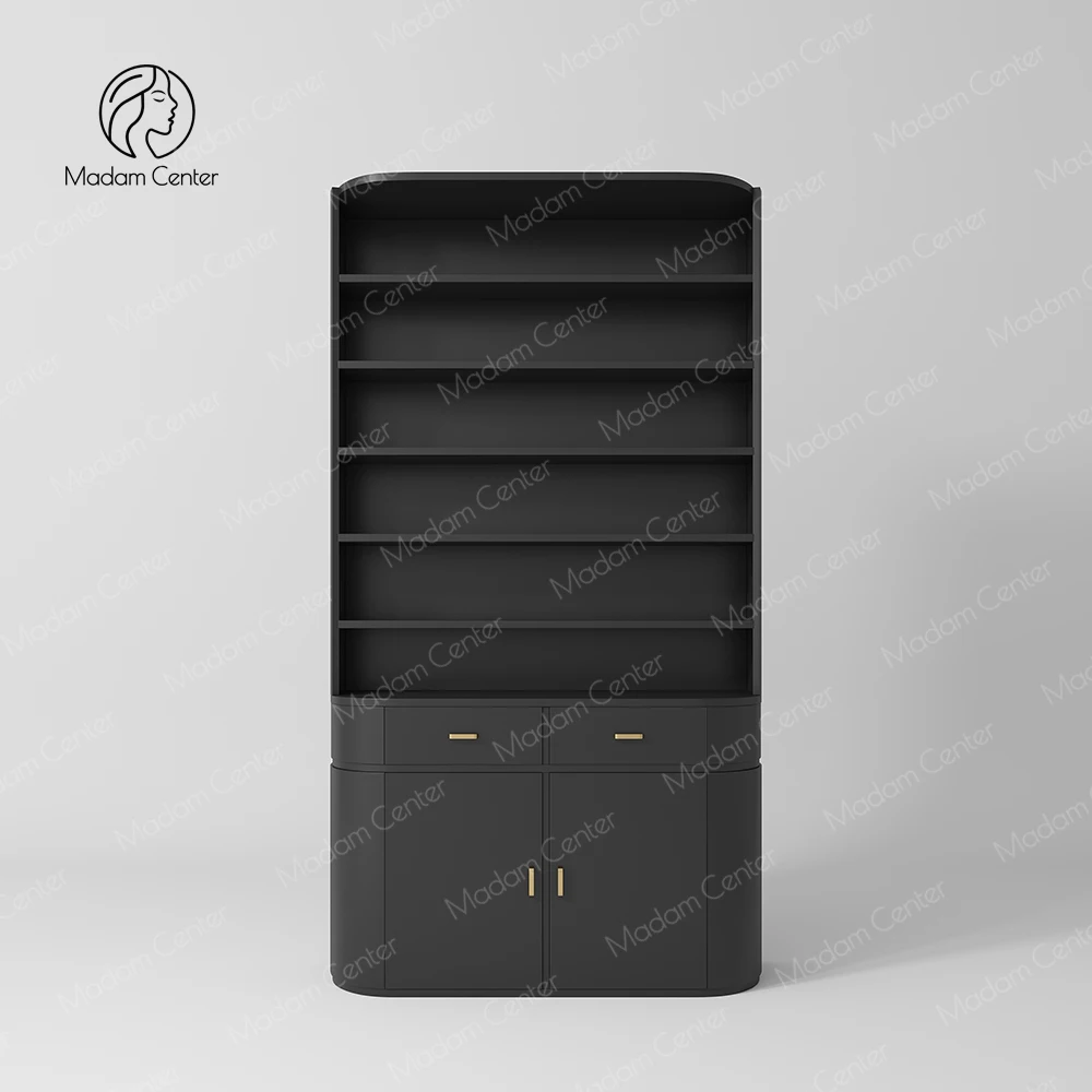 nail Modern Salon Display Cabinet Newest Style MDF Reception Counter Spa Hair Cosmetic Wig Store Interior Design