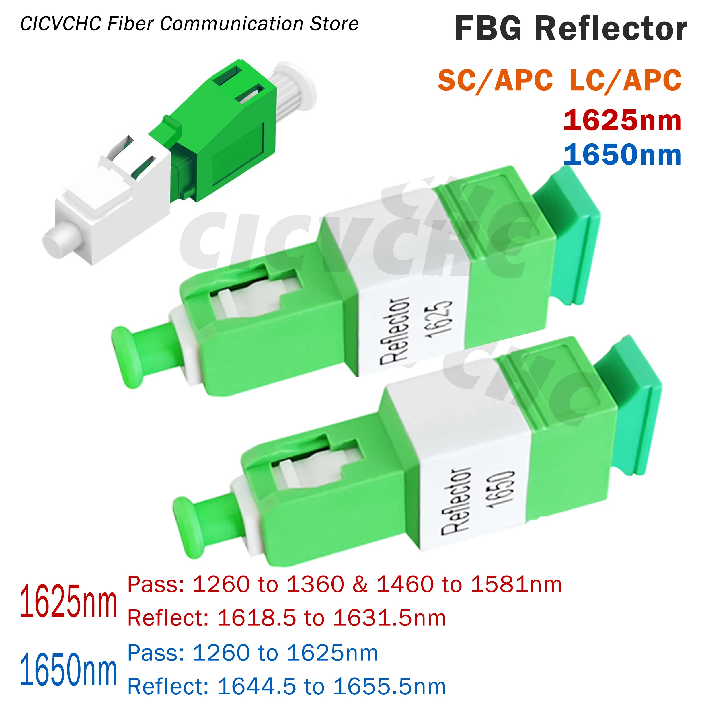 Imagem -02 - Refletor de Fibra Ótica Refletor de Fbg sc Apc lc Apc sc Upc lc Upc 1650nm 1625nm