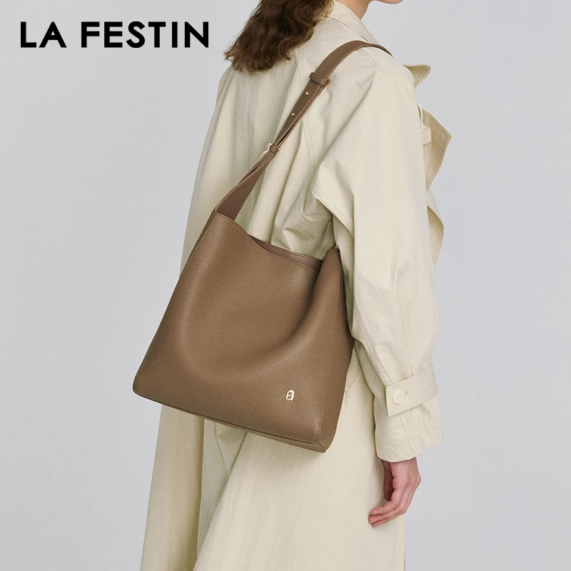 

LA FESTIN Original Brand Women Bag 2025 New Tote Bag for Women Trend Shoulder Bag Large Handbag Fashion Bucket Bag