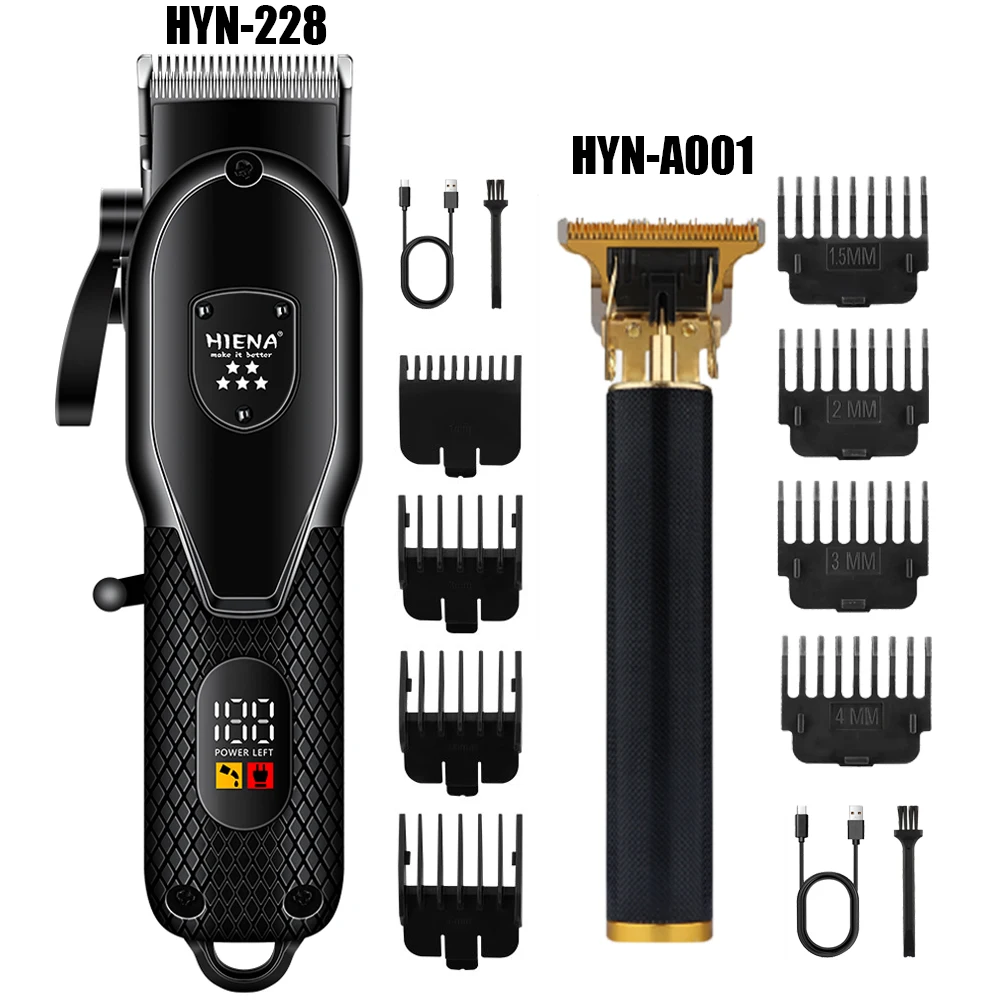 Hiena hair clipper Rechargeable Electric Hair Clipper Professional Cordless Men Hair Trimmer Men's Hair Cutting Machine
