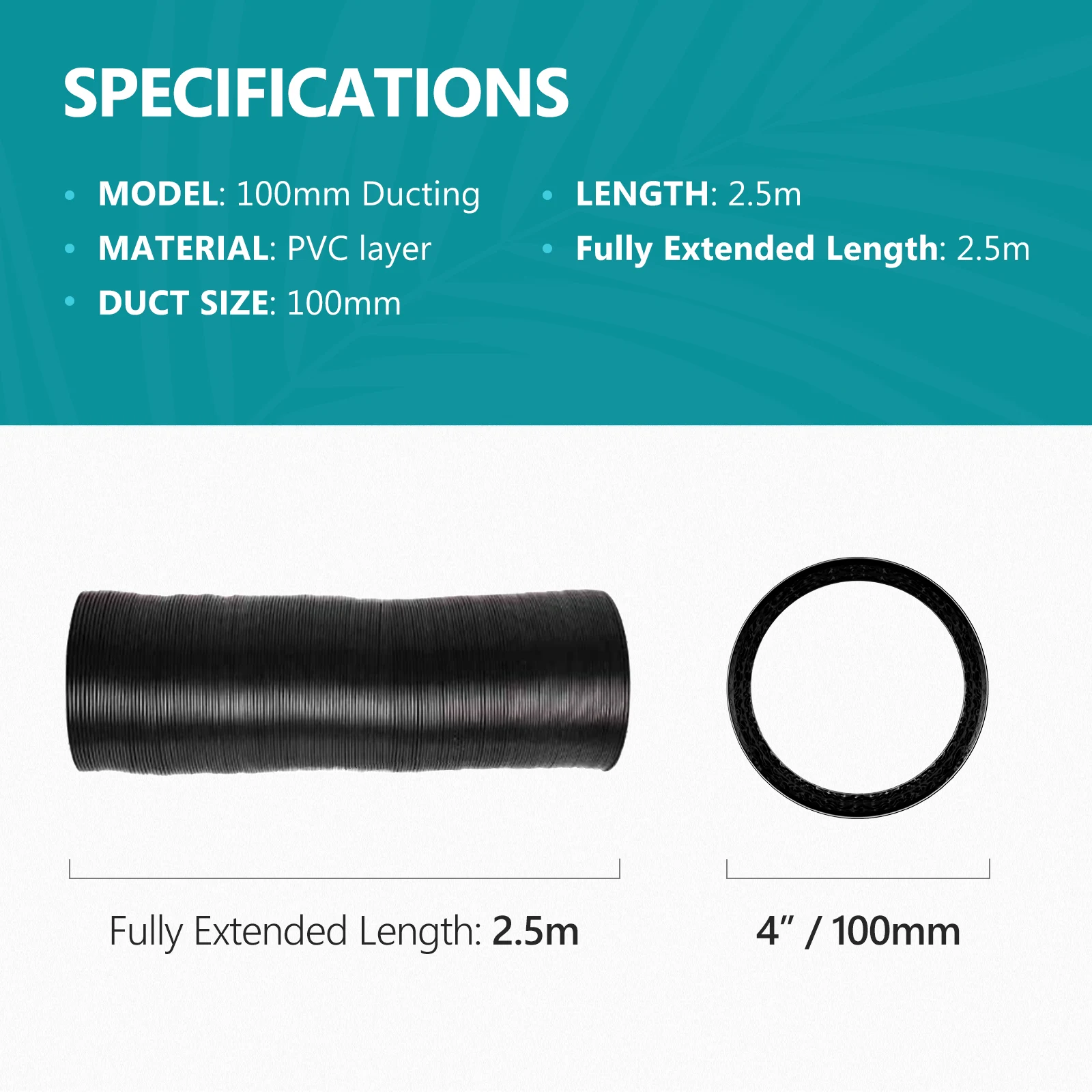 Hon&Guan Flexible Air Conditioning Ducting Hose Plastic Insulation PP Steel Wire Tube Exhaust Ventilation System for Ducting