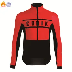 Cobik Winter Men Pro Long Sleeve Sport Jersey Cashmere Top Jacket Bicycle Fleece Cycle Uniform Bike Road Ciclismo Hombre