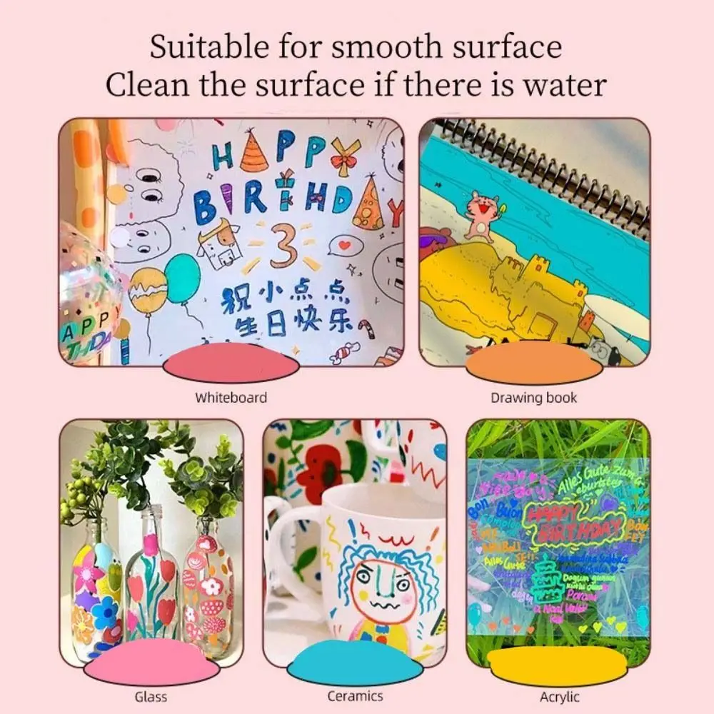 Safety Water Floating Painting Brush Erasable Interesting Magical Water Painting Pen Odorless Colorful Graffiti Watercolor Pen