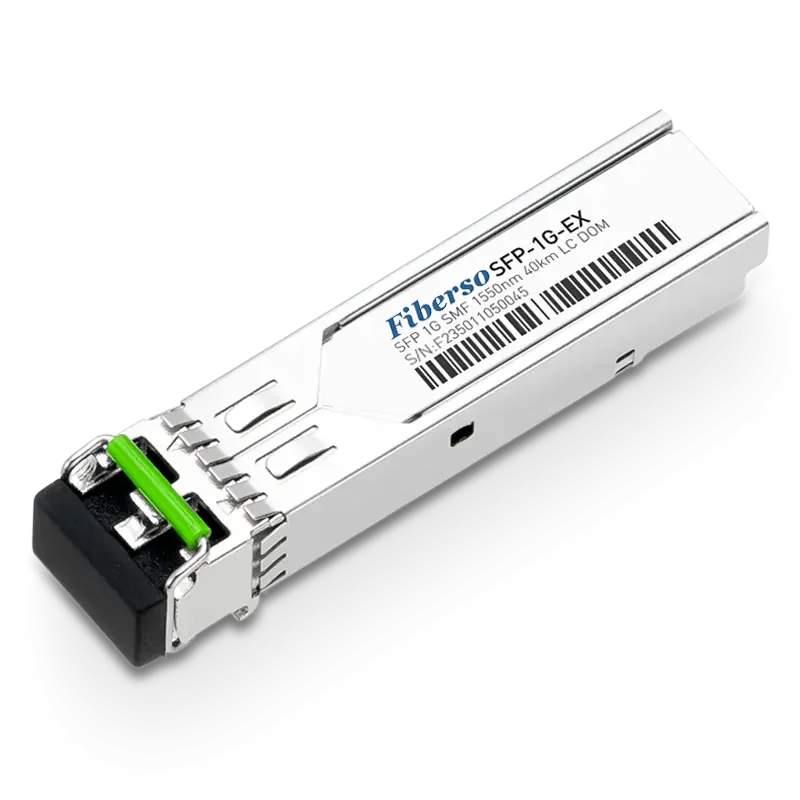 

Fiberso Compatible 1000BASE 1.25G SFP Module ER 40Km 1550nm DUPLEX LC SM Fiber Optical Transceiver for Network Transmission