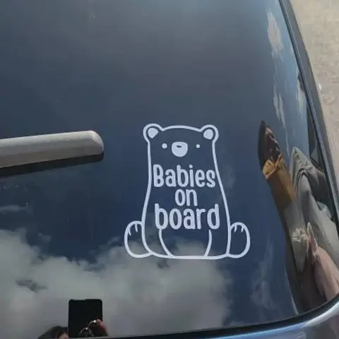Bear Baby On Board 자동차 Windows 데칼 경고 범퍼 Sickers 액세서리 방수 장식