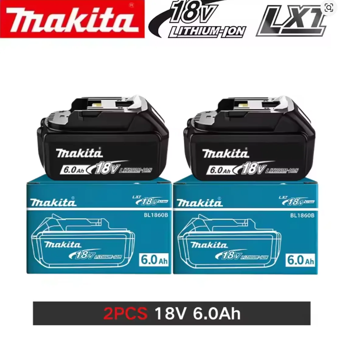 

100% Original Makita battery,18V 6.0Ah rechargeable battery, replacing Makita BL1830B L1840B L1850B L1860B,power tool battery