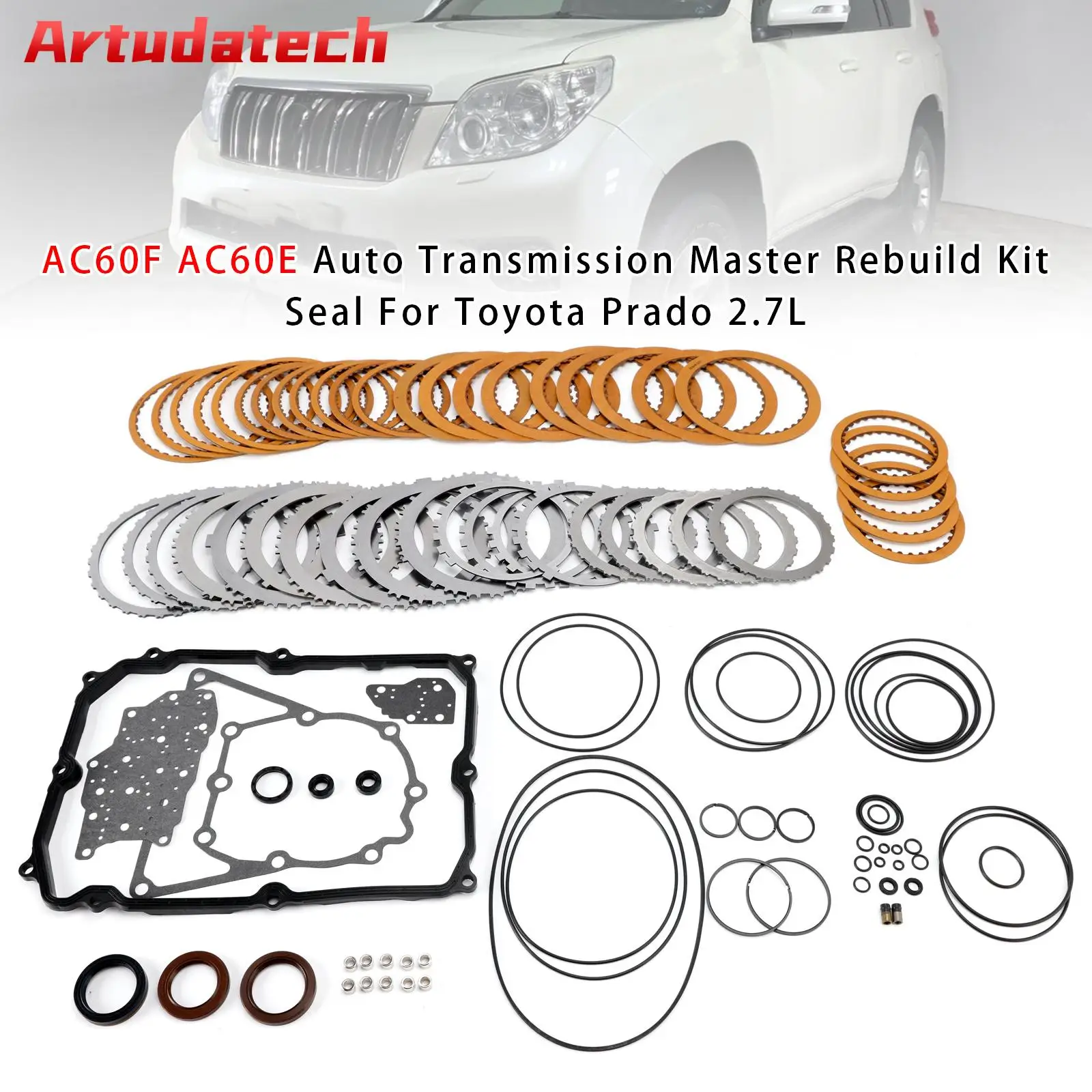 

Artudatech AC60F AC60E Auto Transmission Master Rebuild Kit Seal For Toyota Prado 2.7L