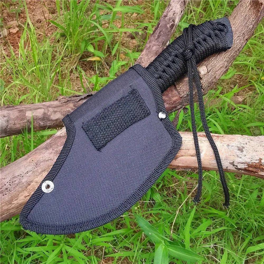 1PC Portable battle axe, outdoor jungle camping bone machete, multifunctional tool, non slip handle stainless steel blade U9195