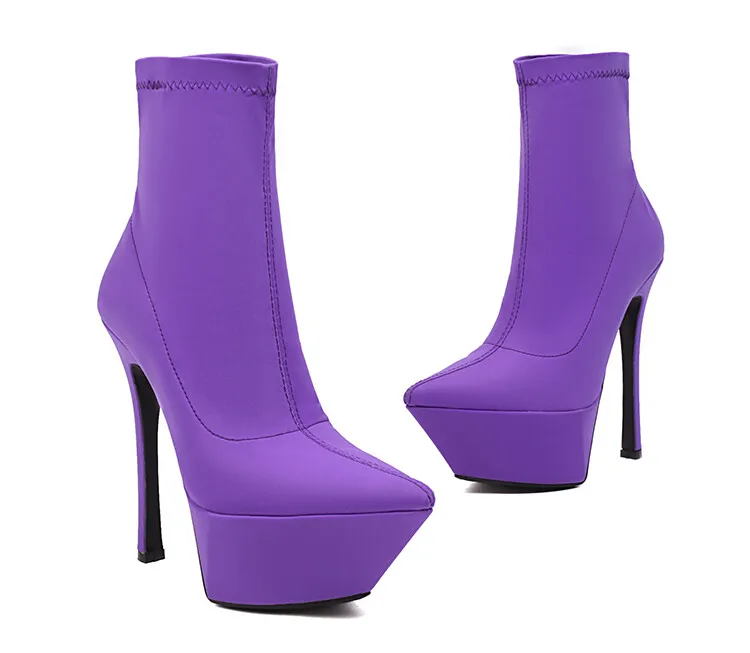 Oversize Large size Big Size Stiletto boots boots women shoes ankle boots for women ladies boots shoes woman winter