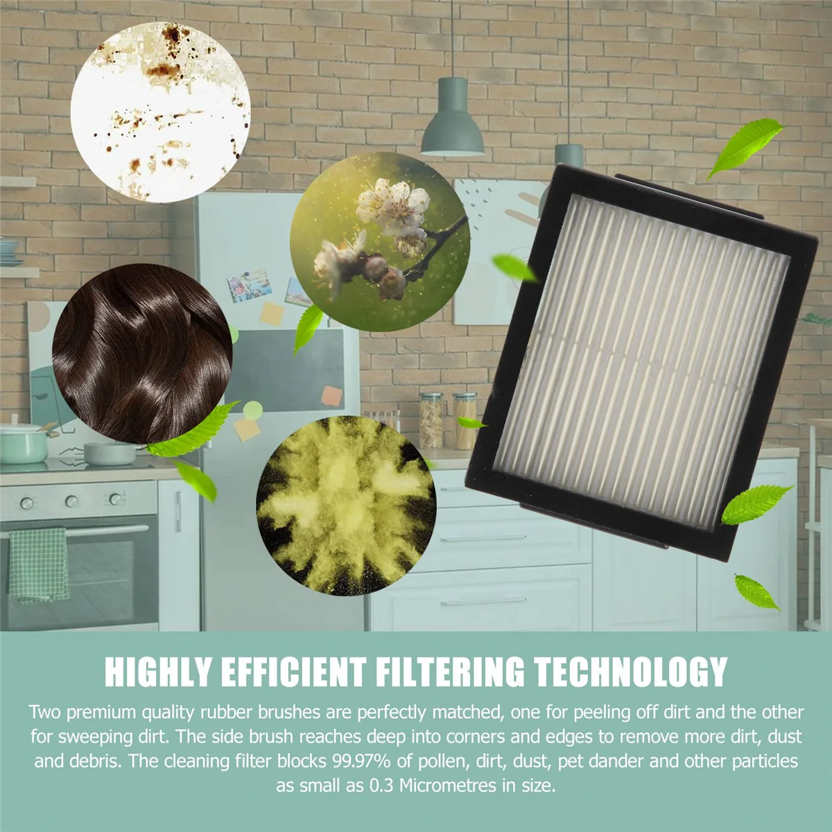 12 عبوة من فرشاة جانبية للمرشح البديل للمكنسة الكهربائية Irobot Roomba I7 I7+ I7 Plus E5 E6 Se