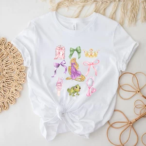 T-Shirt-Ästhetik-Gewirr für Frauen, Rapunzel-Hemd, Verfolgung von Drams-Shirts, Jeans, Harajuku, Kurzärmel-Tops, Y2K-Kleidung 12 Hauptverkaufsrapunzelbluse - №11