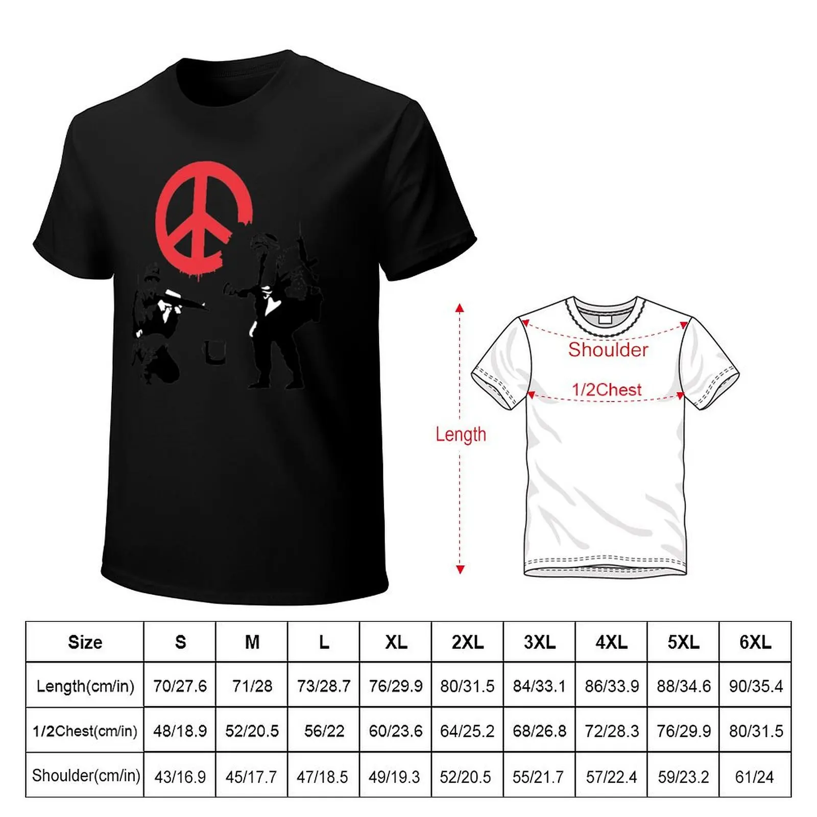 Bankys Inspired Peace Soldiers T-Shirt t shirts for man graphic vintage T-Shirt