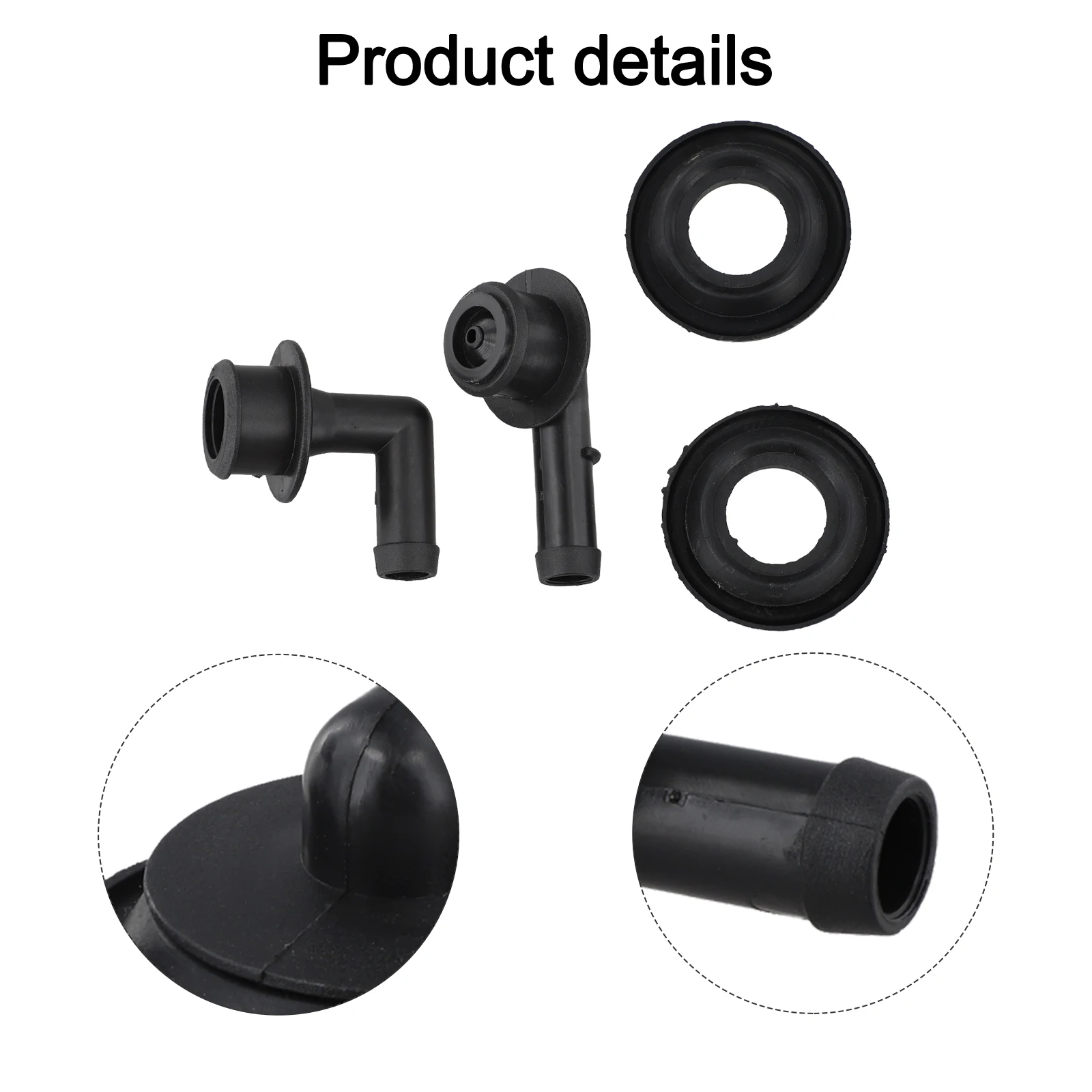Black CCV Grommets Kit Vent Valve Elbows New Condition Easy Installation Specification High Reliability Black CCV