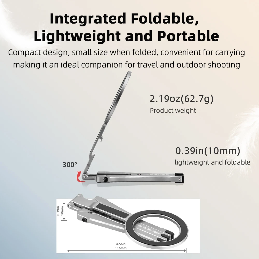 Flymile Magnetic Selfie Stick Tripod for iPhone 16 15 14 13 12 Pro Max Phone Foldable Tripod 1/4" Holes Compatible with MagSafe