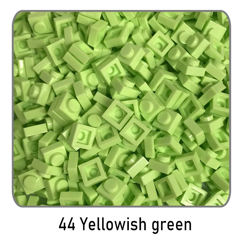 100 Stücke DIY Ziegel Teile 3024 1x1 Platte Pädagogische Tech Bau Assmble Kompatible Block Teile Spielzeug für Kind Kinder