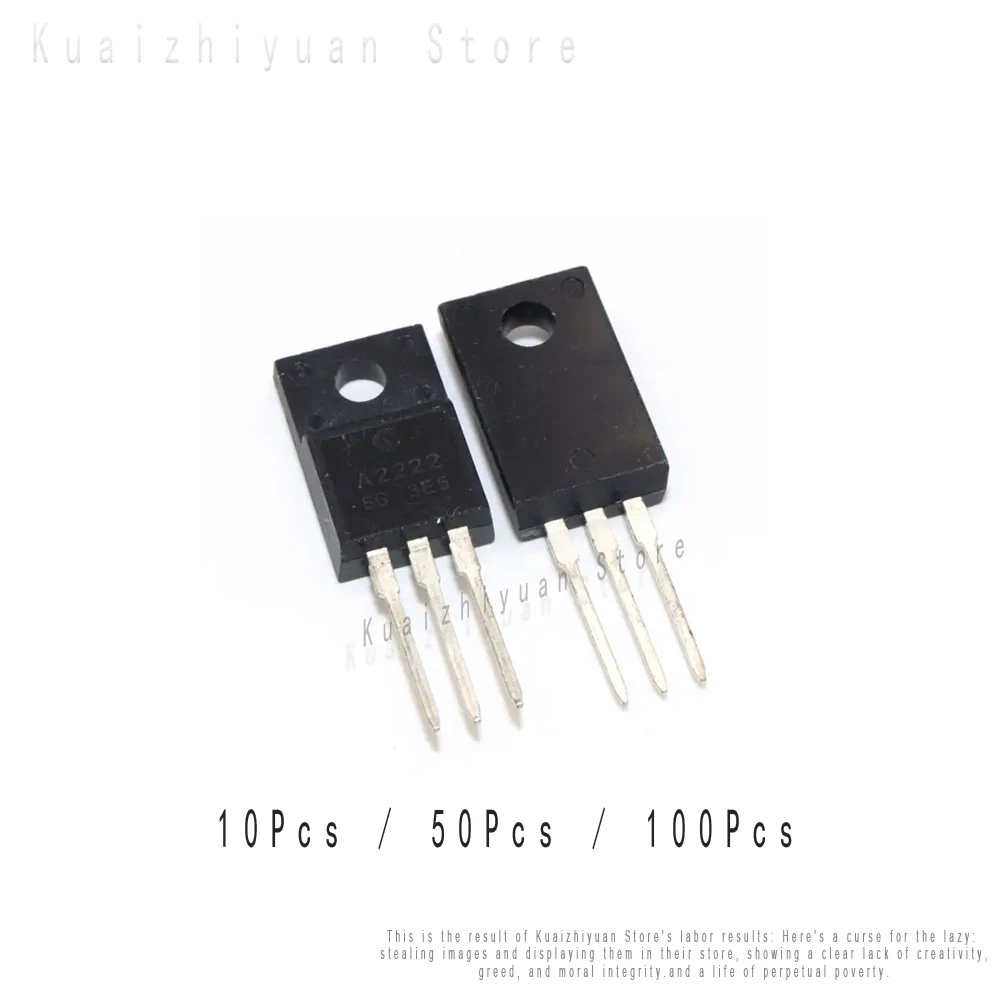 10PCS/Lot New And Original =5pairs ( 5pcs A2222 + 5pcs C6144 ) 2SA2222 2SC6144 TO-220F In Stock