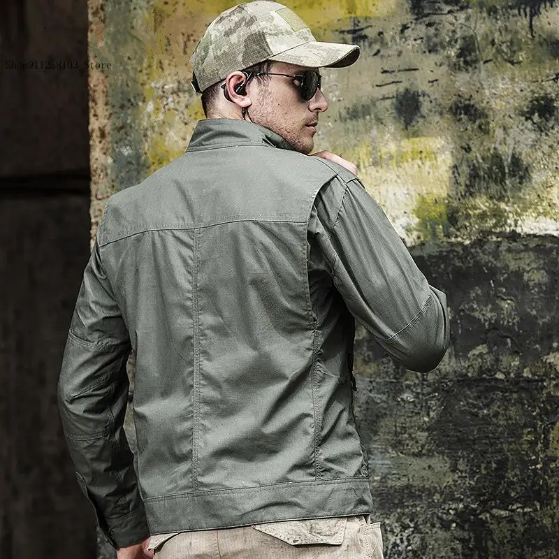 Spring and Autumn Leisure Outdoor Stormtrooper Waterproof and Scratch Resistant Workwear Jacket for Training Coat Man