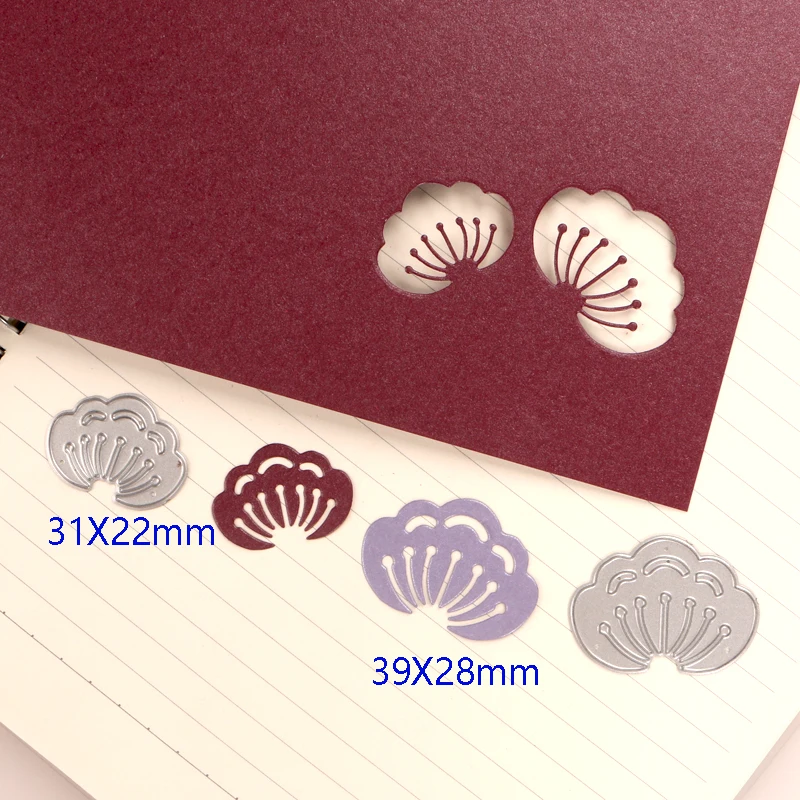 DUOFEN METAL CUTTING DIES Chinese Japanese Asian New Year 2024 plum sakura flowers cloudy stencil DIY Scrapbook Paper Album