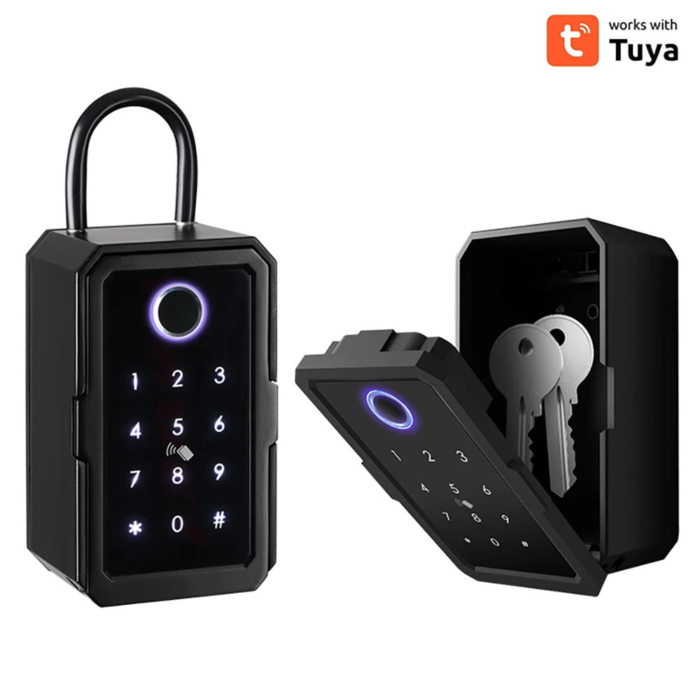 Tuya Key Box Storage Secret Key Lock Box APP Unlock Waterproof Work With Bluetooth Gateway Caja Fuerte Secreta Airbnb Lockbox